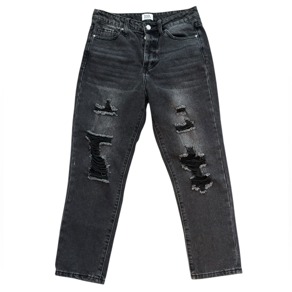 Simple Society distressed mom crop jeans size 27